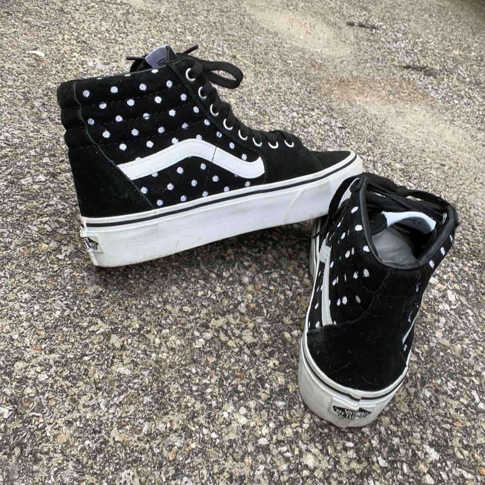 limeted edition vans- worn once- pokadot- clean